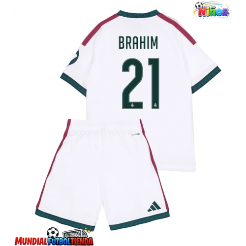 Camiseta Real Madrid Brahim Diaz #21 Primera Equipación Replica 2026-27 para niños mangas cortas (+ Pantalones cortos)